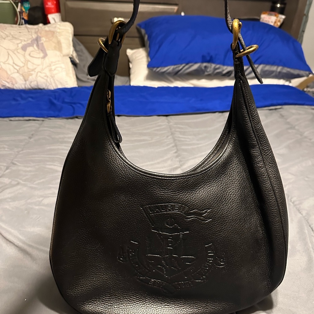 Black Leather Shoulder Bag